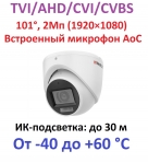DS-T203A(B) (2.8mm) HiWatch Купольная HD-TVI видеокамера