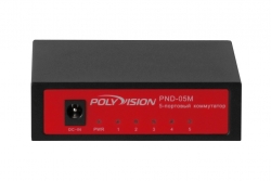 PND-05M Polyvision 5-портовый 100-мегабитный неуправляемый коммутатор