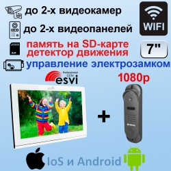 EVJ-73WiFi+Stich HD (черная) комплект видеодомофона