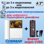 CDV-43K/XL+AVC-305 PAL Комплект цветного видеодомофона
